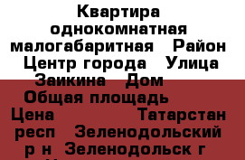 Квартира однокомнатная малогабаритная › Район ­ Центр города › Улица ­ Заикина › Дом ­ 13 › Общая площадь ­ 22 › Цена ­ 960 000 - Татарстан респ., Зеленодольский р-н, Зеленодольск г. Недвижимость » Квартиры продажа   . Татарстан респ.